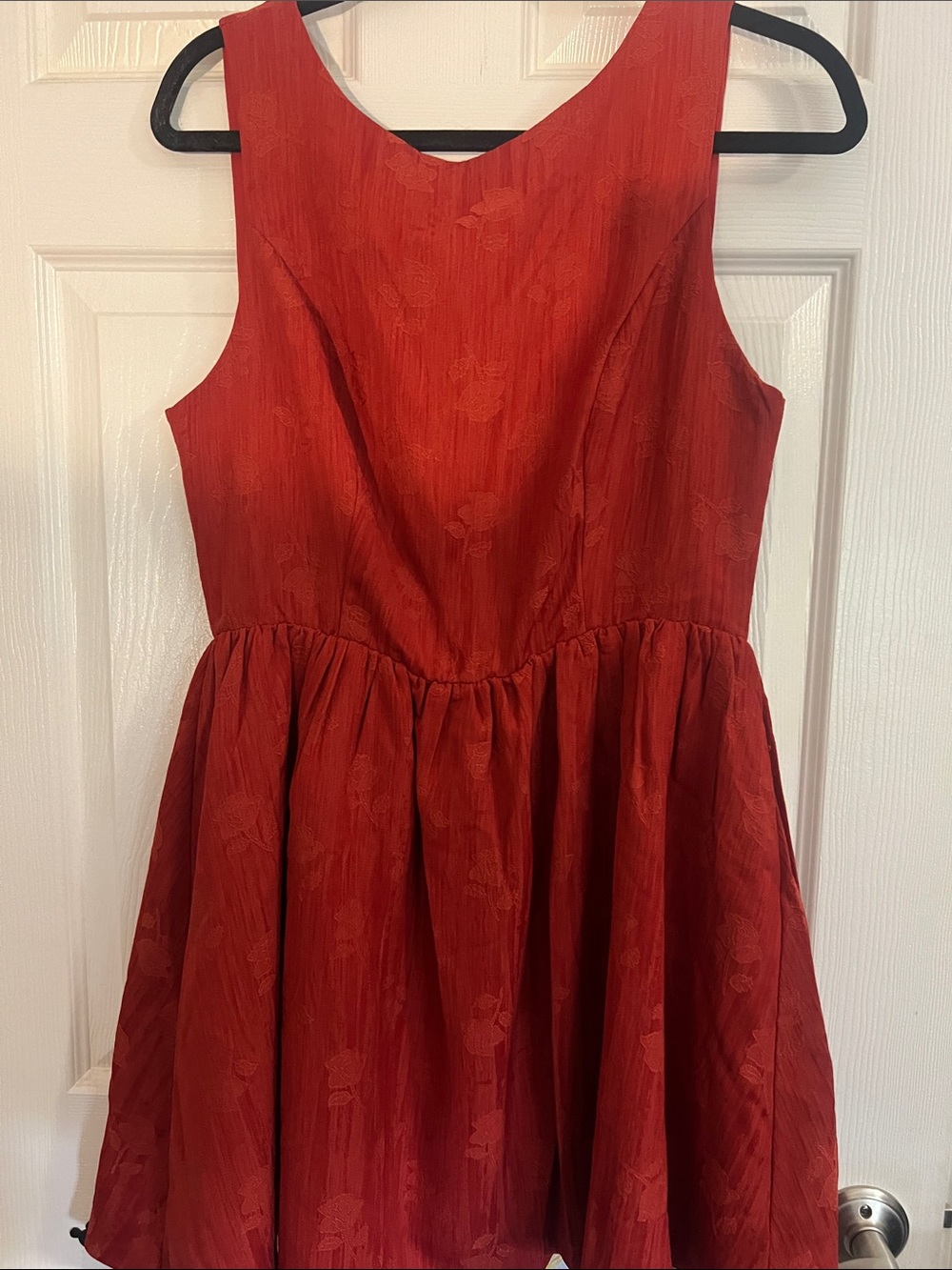 Womens' Red Sleeveless Party Dress